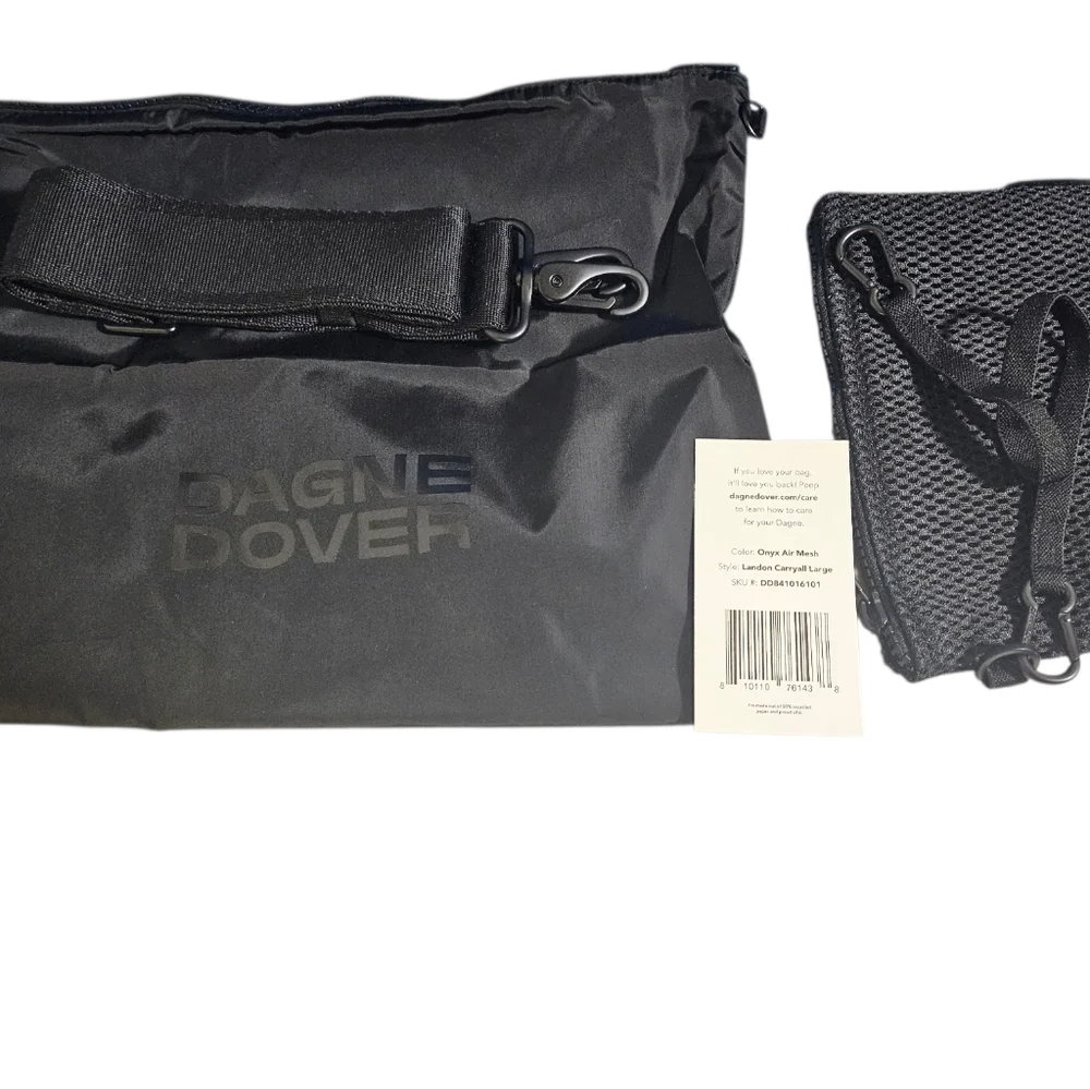 NWT Dagne Dover Large Black Air Mesh Landon Bag - Picture 4 of 5